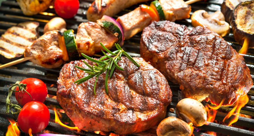 Qual è la temperatura della carne alla brace?