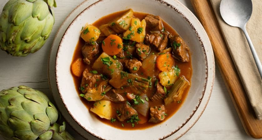 Ricetta agnello con carciofi alla campidanese